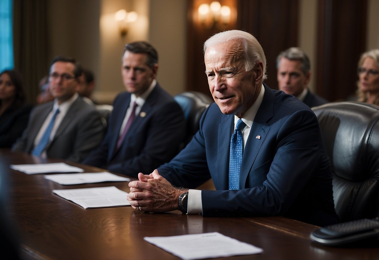 Biden hesitated, doubting Harris' odds. A tense moment, weighing options. Potential illustration of internal conflict and decision-making